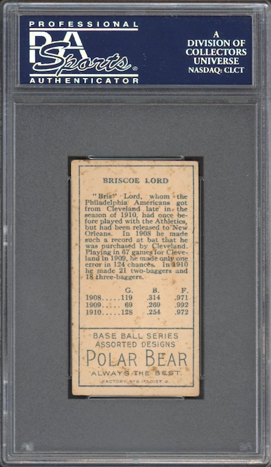 T205 Gold Boarder Bris Lord PSA VG 3