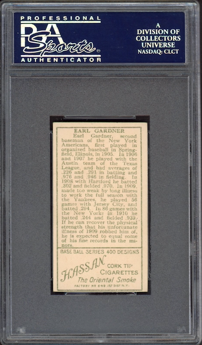 T205 Gold Boarder Earl Gardner PSA VG-EX 4