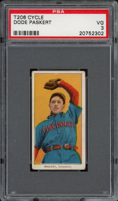 1909-11 T206 Cycle Dode Paskert PSA VG 3