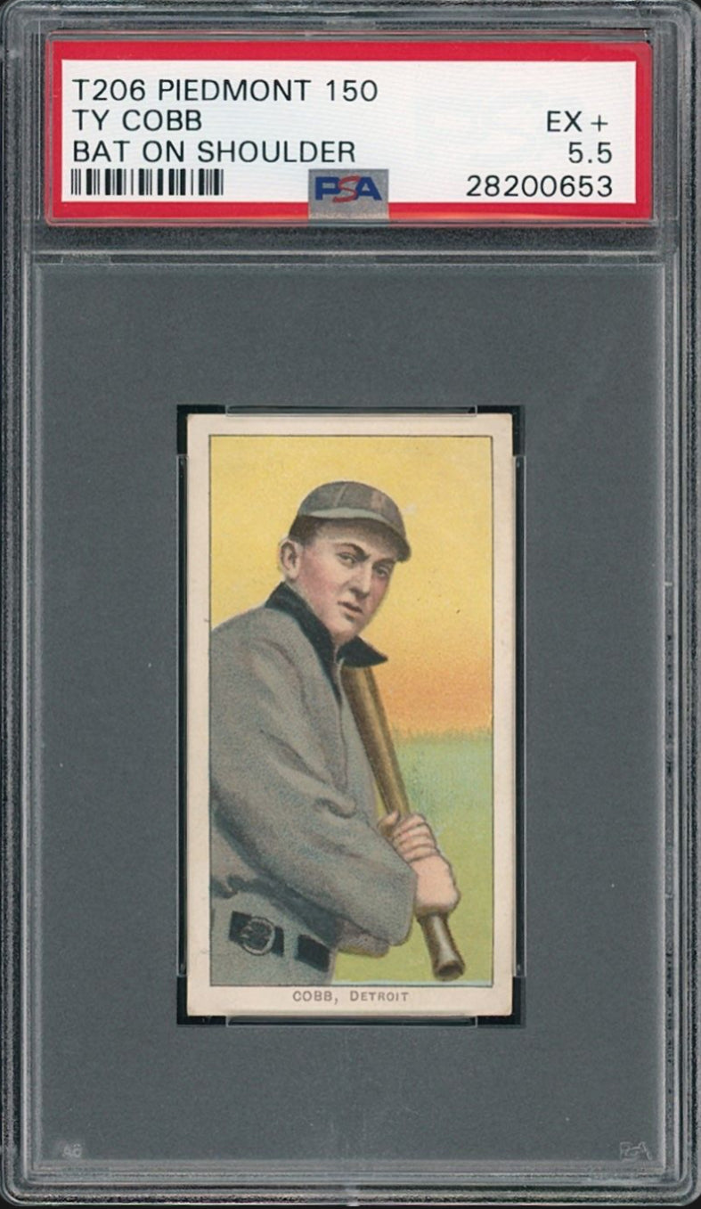 1909-11 T206 Piedmont 150 Ty Cobb Bat On Shoulder PSA EX+ 5.5