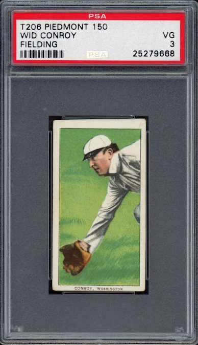 1909-11 T206 Piedmont 150 Wid Conroy Fielding PSA VG 3