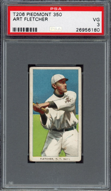 1909-11 T206 Piedmont 350 Art Fletcher PSA VG 3
