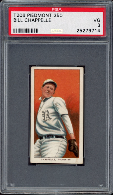 1909-11 T206 Piedmont 350 Bill Chappelle PSA VG 3