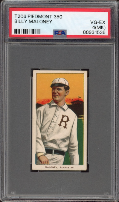1909-11 T206 Piedmont 350 Bill Maloney PSA VG-EX 4 (MK)