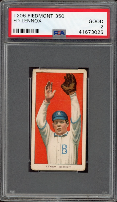 1909-11 T206 Piedmont 350 Ed Lennox PSA GOOD 2