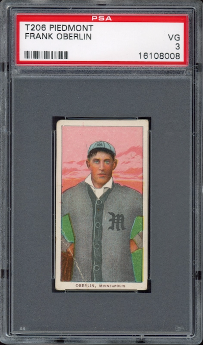 1909-11 T206 Piedmont 350 Frank Oberlin PSA VG 3