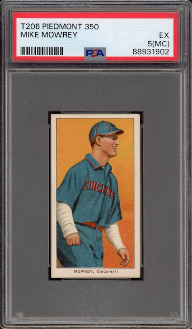 1909-11 T206 Piedmont 350 Mike Mowrey PSA EX 5 (MC)