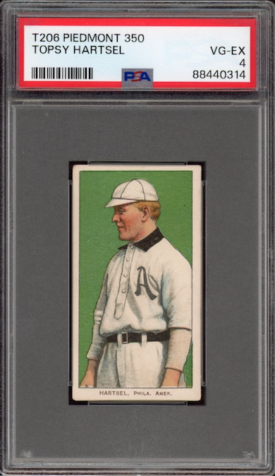 1909-11 T206 Piedmont 350 Topsy Hartsel PSA VG-EX 4