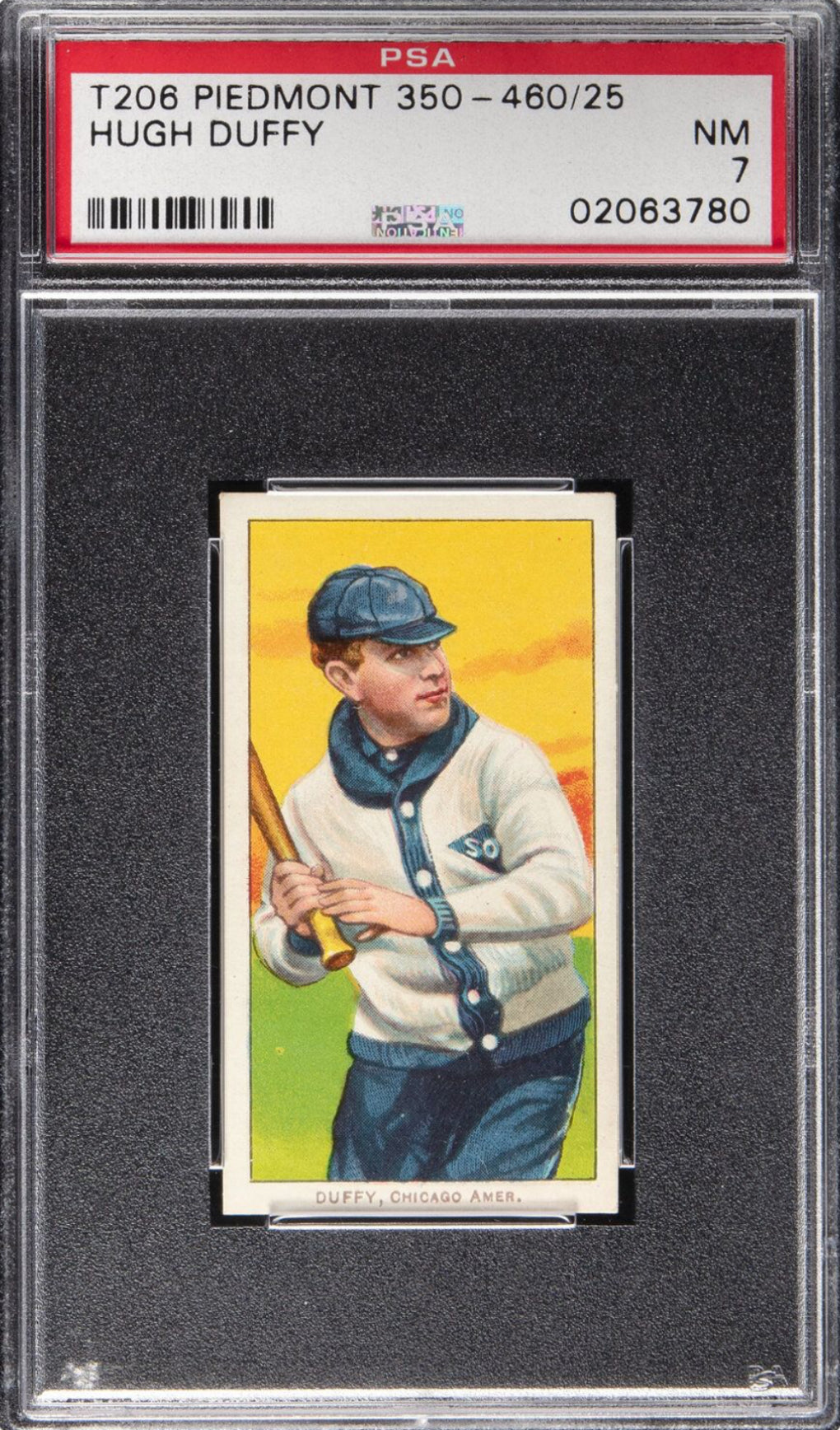 1909-11 T206 Piedmont Hugh Duffy PSA NM 7
