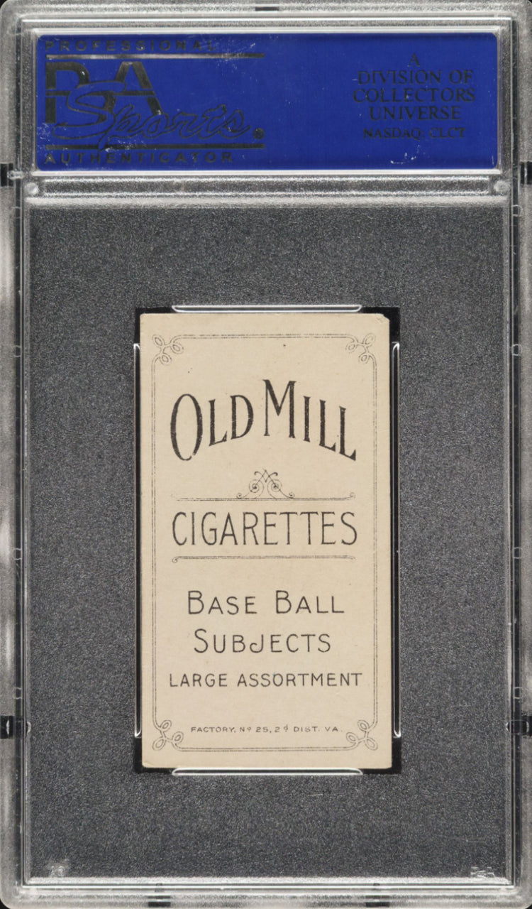 1909-11 T206 Old Mill Frank Chance Portrait Yellow Back PSA EX 5