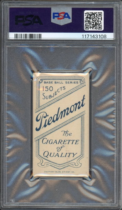 1909-11 T206 Piedmont 150 Jimmy Sheckard No Glove Showing PSA EX 5