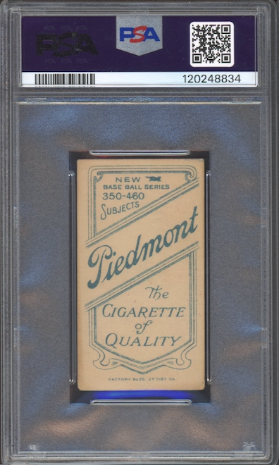1909-11 T206 Piedmont 350-460/25 Ty Cobb Portrait-Red PSA VG 3