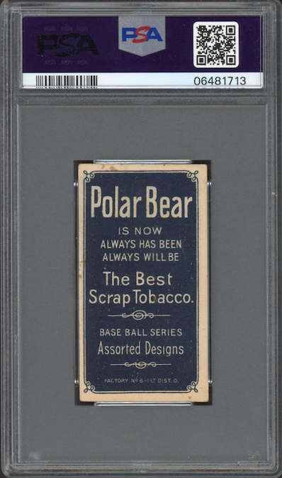 1909-11 T206 Polar Bear Sherry Magee With Bat PSA EX 5