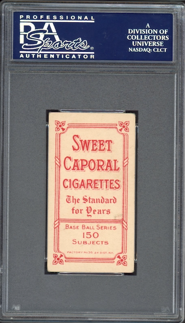 1909-11 T206 Sweet Caporal 150/30 Larry Doyle - N.Y. Nat'l, Throwing PSA VG-EX 4