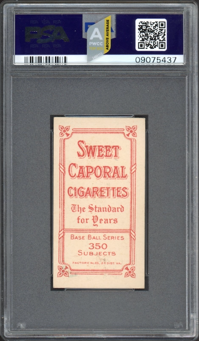 1909-11 T206 Sweet Caporal 350/25 Ty Cobb Bat On Shoulder PSA NM-MT 8