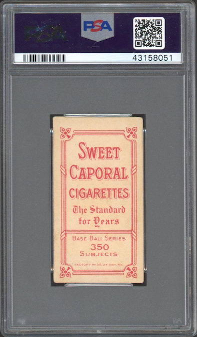 1909-11 T206 Sweet Caporal 350/30 Kaiser Wilhelm - With Bat PSA VG-EX 4