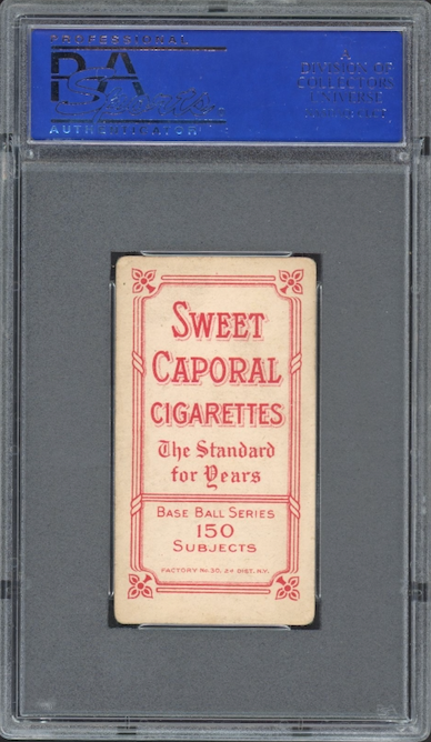 1909-11 T206 Sweet Caporal Red Kleinow - N.Y., With Bat PSA VG-EX 4