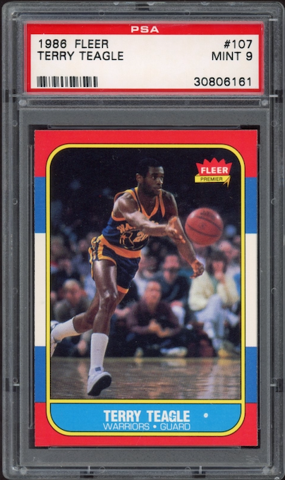 1986 Fleer #107 Terry Teagle PSA 9