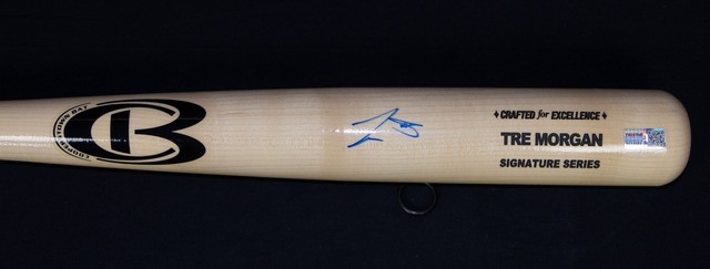 Tre Morgan Signed Bat (Tampa Bay Rays) - Beckett Authenticated