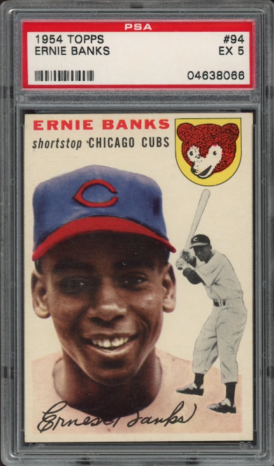 1954 Topps #94 Ernie Banks ROOKIE PSA EX 5