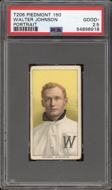 1909-11 T206 Piedmont 150 Walter Johnson PSA GOOD+ 2.5