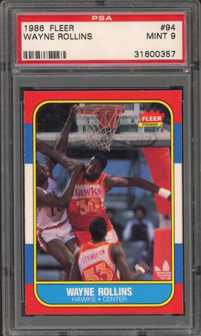 1986 Fleer #94 Wayne Rollins PSA 9