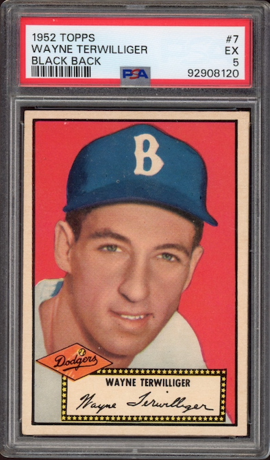 1952 Topps #7 Wayne Terwilliger Black Back PSA EX 5