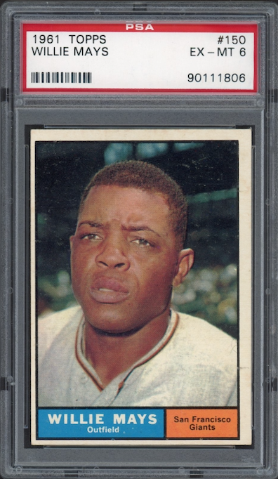 1961 Topps #150 Willie Mays PSA 6