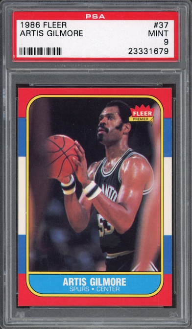 1986 Fleer #37 Artis Gilmore PSA 9