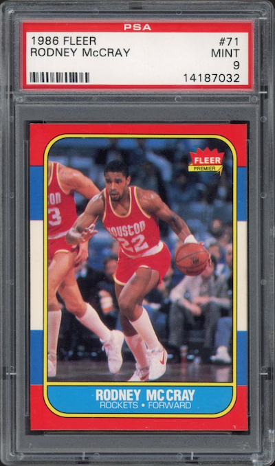 1986 Fleer #71 Rodney McCray PSA 9