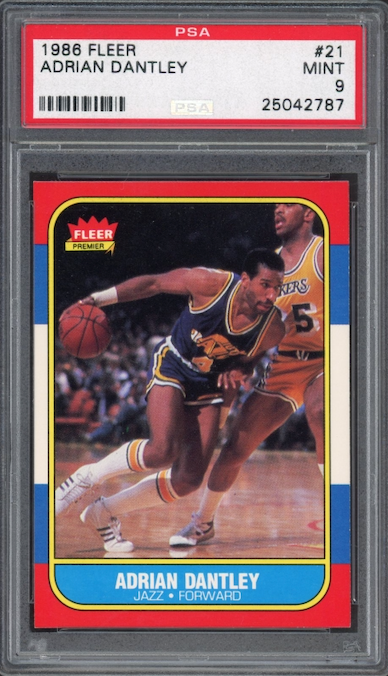 1986 Fleer #21 Adrian Dantley PSA 9
