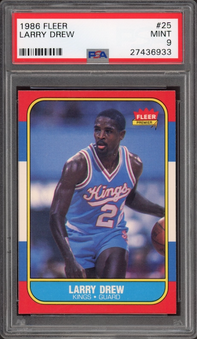 1986 Fleer #25 Larry Drew PSA 9