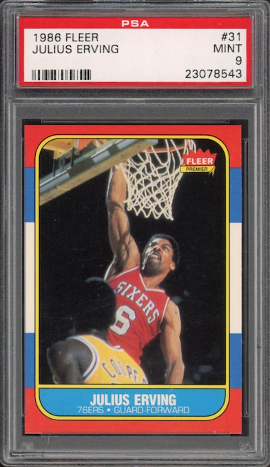 1986 Fleer #31 Julius Erving PSA 9