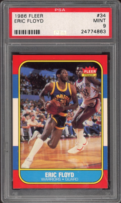 1986 Fleer #34 Eric Floyd PSA 9