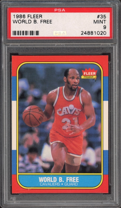 1986 Fleer #35 World B. Free PSA 9