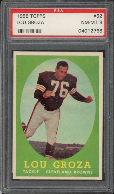 1958 Topps Lou Groza #52 PSA 8