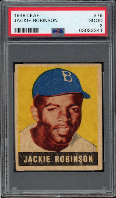 1948 Leaf #79 Jackie Robinson ROOKIE PSA GOOD 2