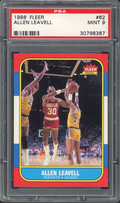 1986 Fleer #62 Allen Leavell PSA 9