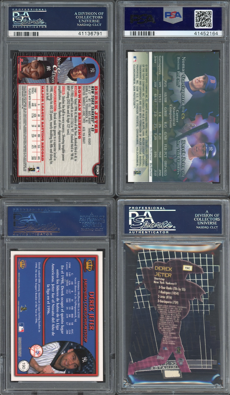Lot of 8 1999 Derek Jeter PSA 10 Cards