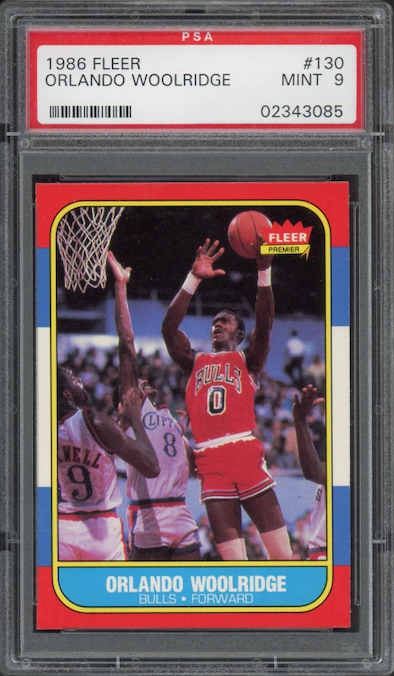 1986 Fleer #130 Orlando Woolridge PSA 9