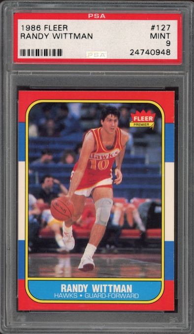 1986 Fleer #127 Randy Wittman PSA 9