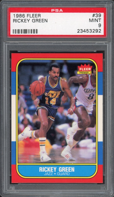 1986 Fleer #39 Rickey Green PSA 9