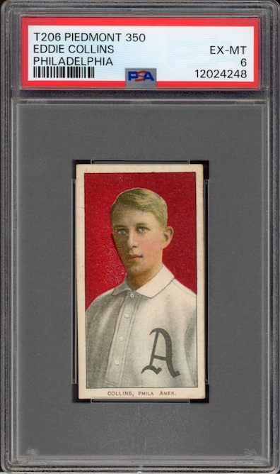 1909-11 T206 Piedmont 350 Eddie Collins Philadelphia PSA EX-MT 6