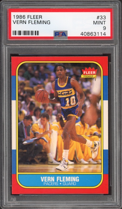 1986 Fleer #33 Vern Fleming PSA 9