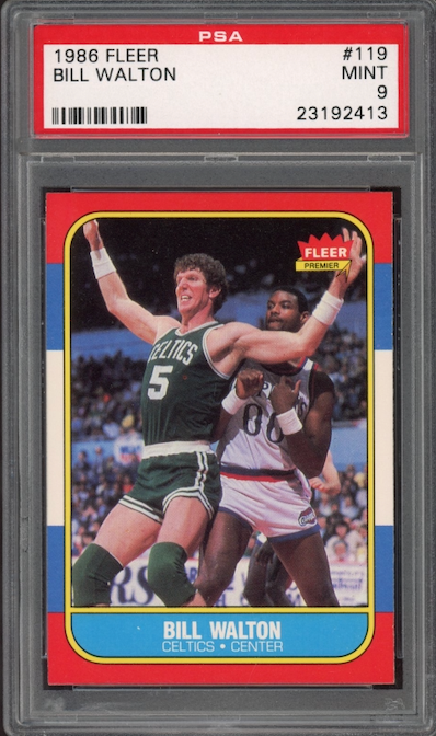 1986 Fleer #119 Bill Walton PSA 9