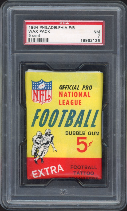 1964 Philadelphia Football Wax Pack PSA 7