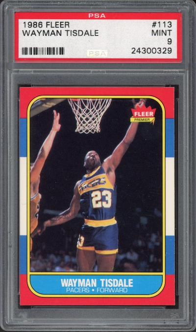 1986 Fleer #113 Wayman Tisdale PSA 9