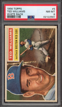 1956 Topps #5 Ted Williams White Back PSA NM-MT 8