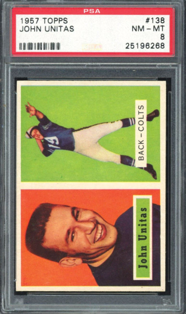 1957 Topps #138 Johnny Unitas PSA 8