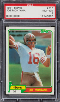 1981 Topps #216 Joe Montana PSA 8